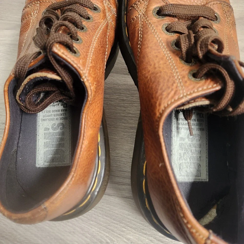 Vintage Dr Martens Brown Leather‎ Shoes Size 6 Y2K Wingtip Brogue Oxford Chunky